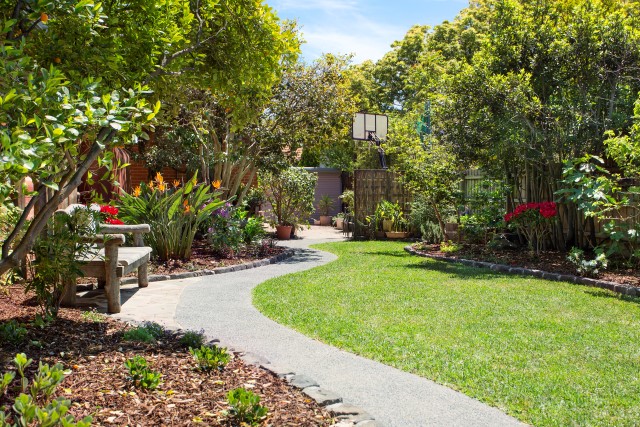 Path edging melbourne garden design idea