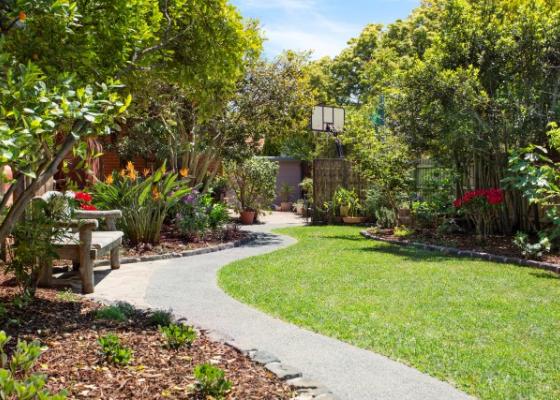 Path edging melbourne garden design idea